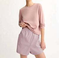 Arlo Mott Sullivan Long Sleeve Tee in dusty rose - women's long sleeve top