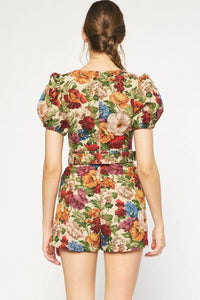 Entro - Ashton Floral Tapestry Romper