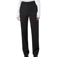 Enza Costa Women's Straight Leg Chino Pants in black - women's pants