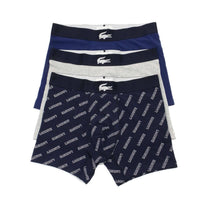 Lacoste - Men's 3 Pack Cotton Stretch Print Boxer Briefs