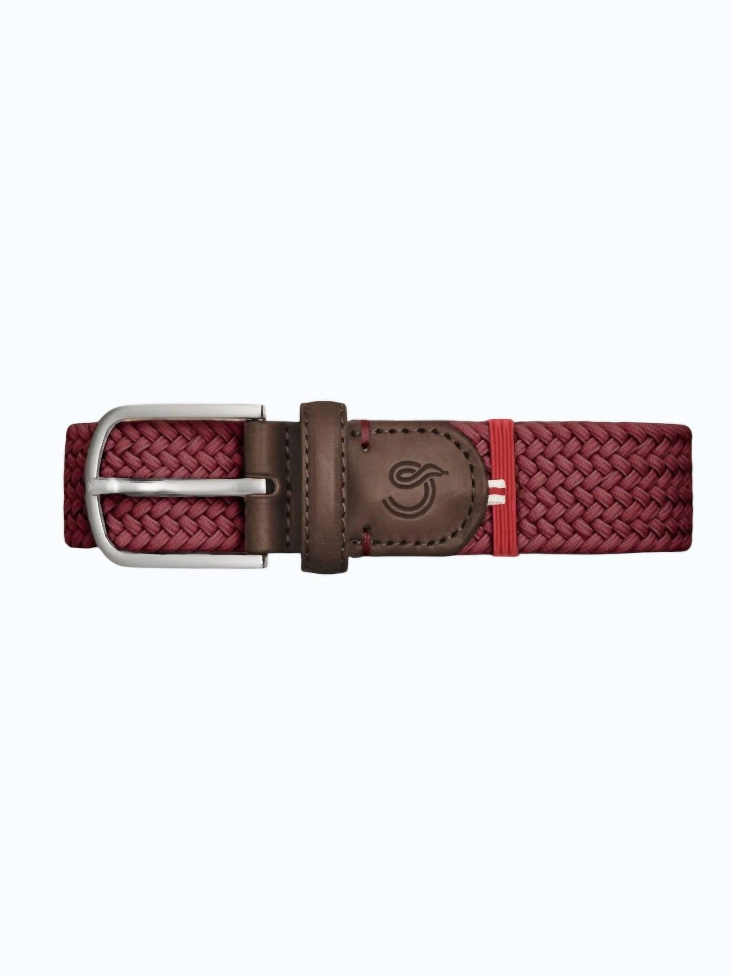 La Boucle Men's Covent Garden Belt in bordeaux - men's accessory