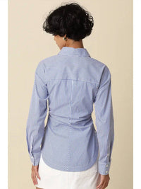 Olivaceous - Aisha Striped Cinched Waist Shirt