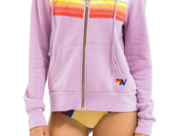 Aviator Nation - Five Stripe Cropped Zip Hoodie
