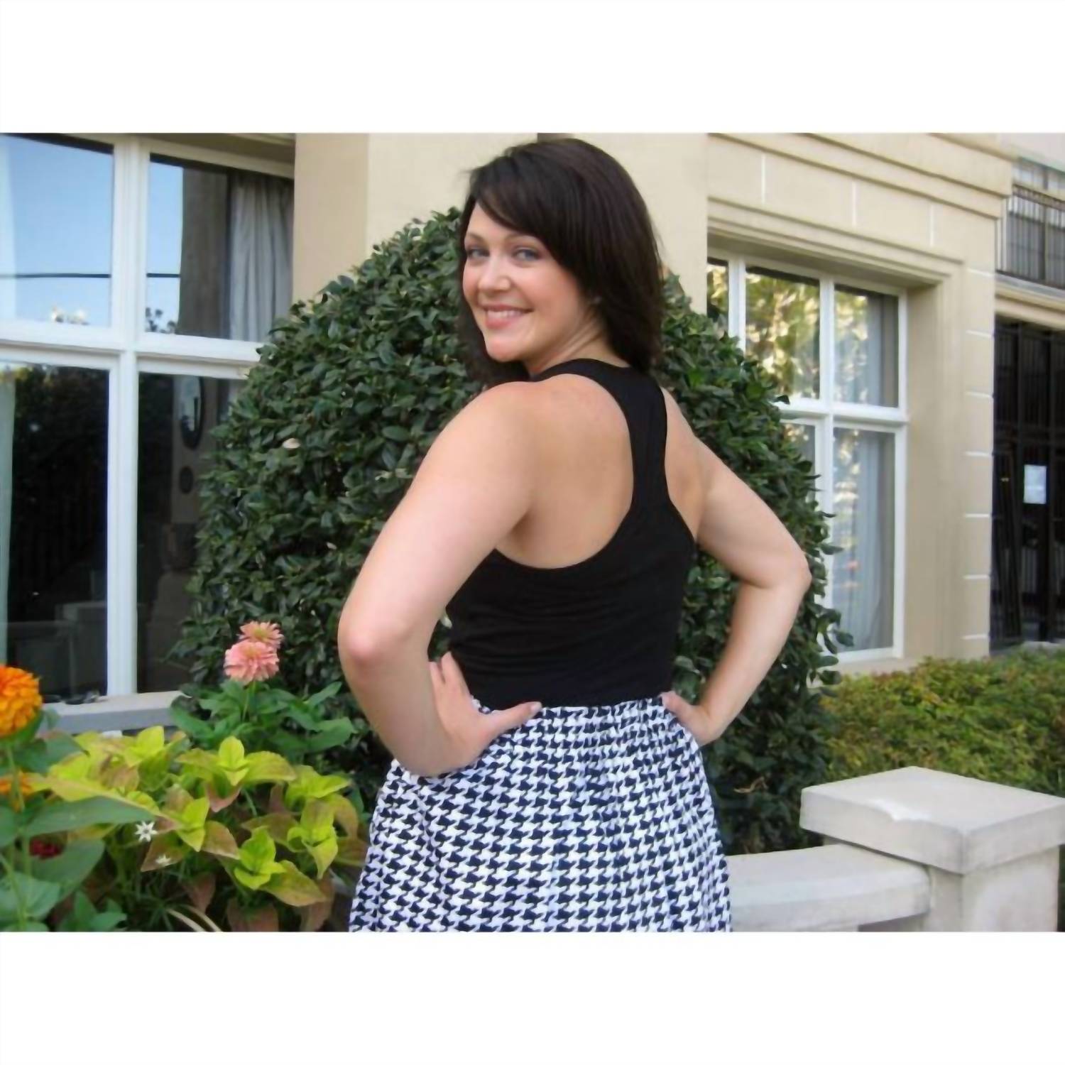 Gameday Couture - TCU Logo Houndstooth Tank Dress