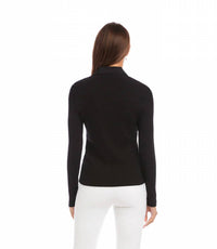 Karen Kane - Raveen Ribbed Long Sleeve Button Front Top