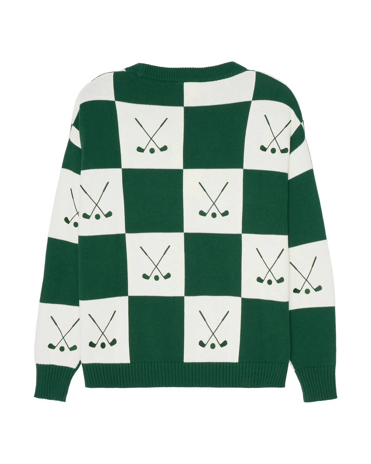 Ellsworth + Ivey - Women's Riley Crewneck Checkered Golf Sweater