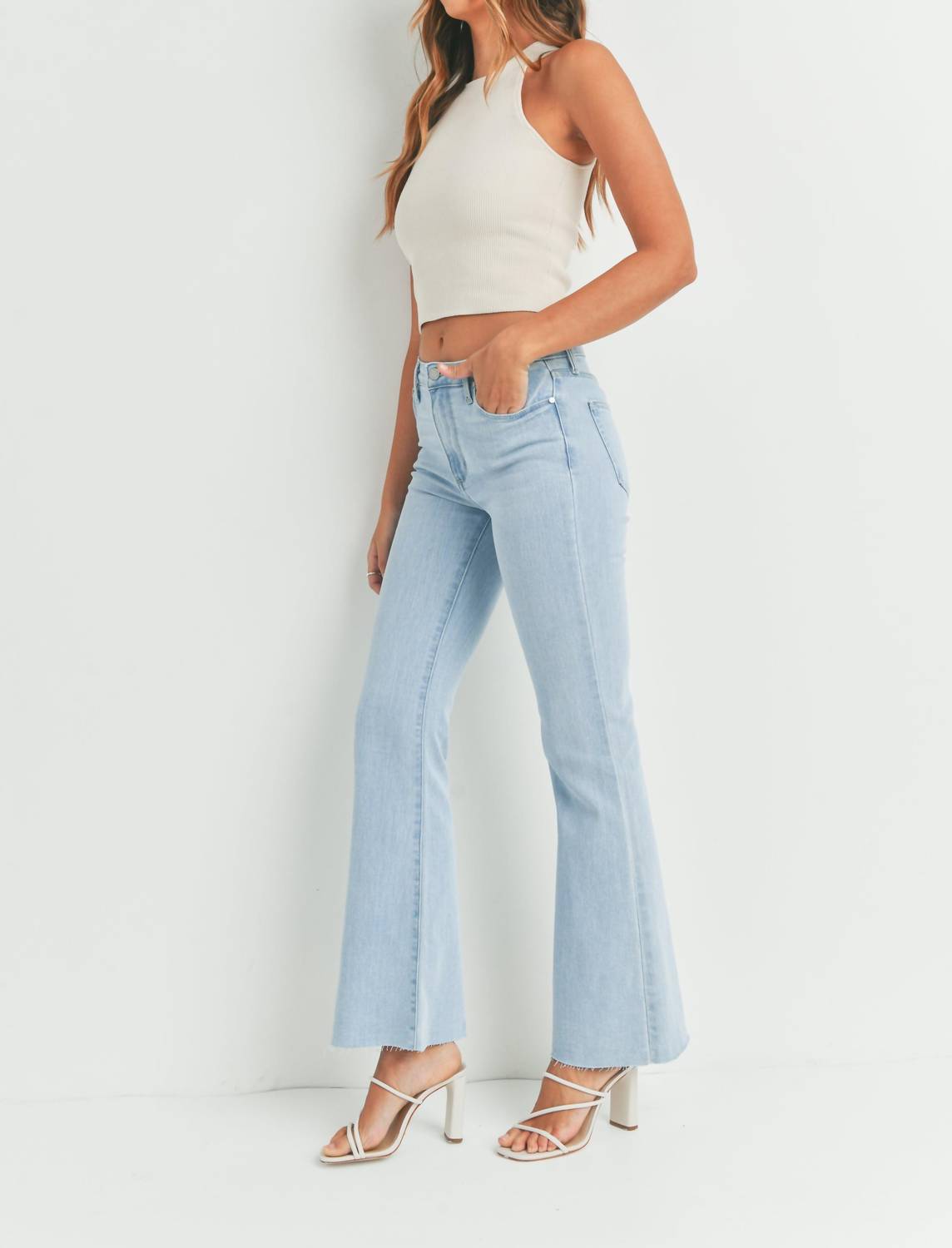 Just Black Denim - High Rise Scissor Cut Flare Jeans