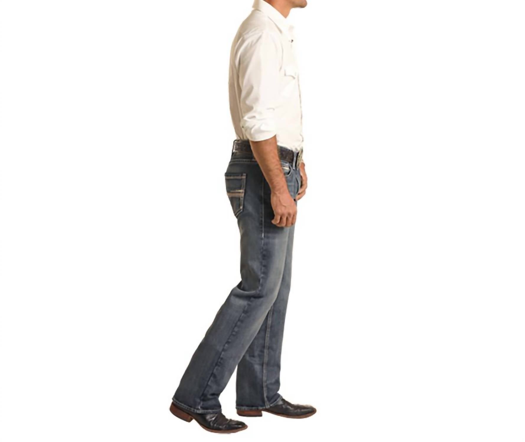 Rock & Roll Denim - Pistol Regular Fit Straight Leg Rope Stitch Jean