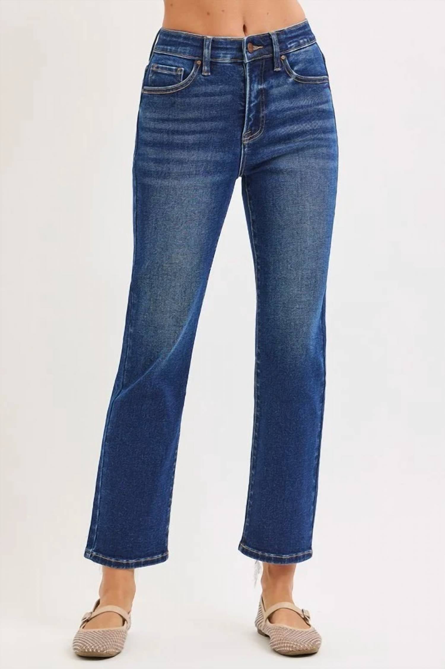 Risen - Alexandria Tummy Control High Rise Crop Straight Jeans - Plus
