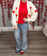 Michelle Mae - Oh My Hearts Sweater Cardigan
