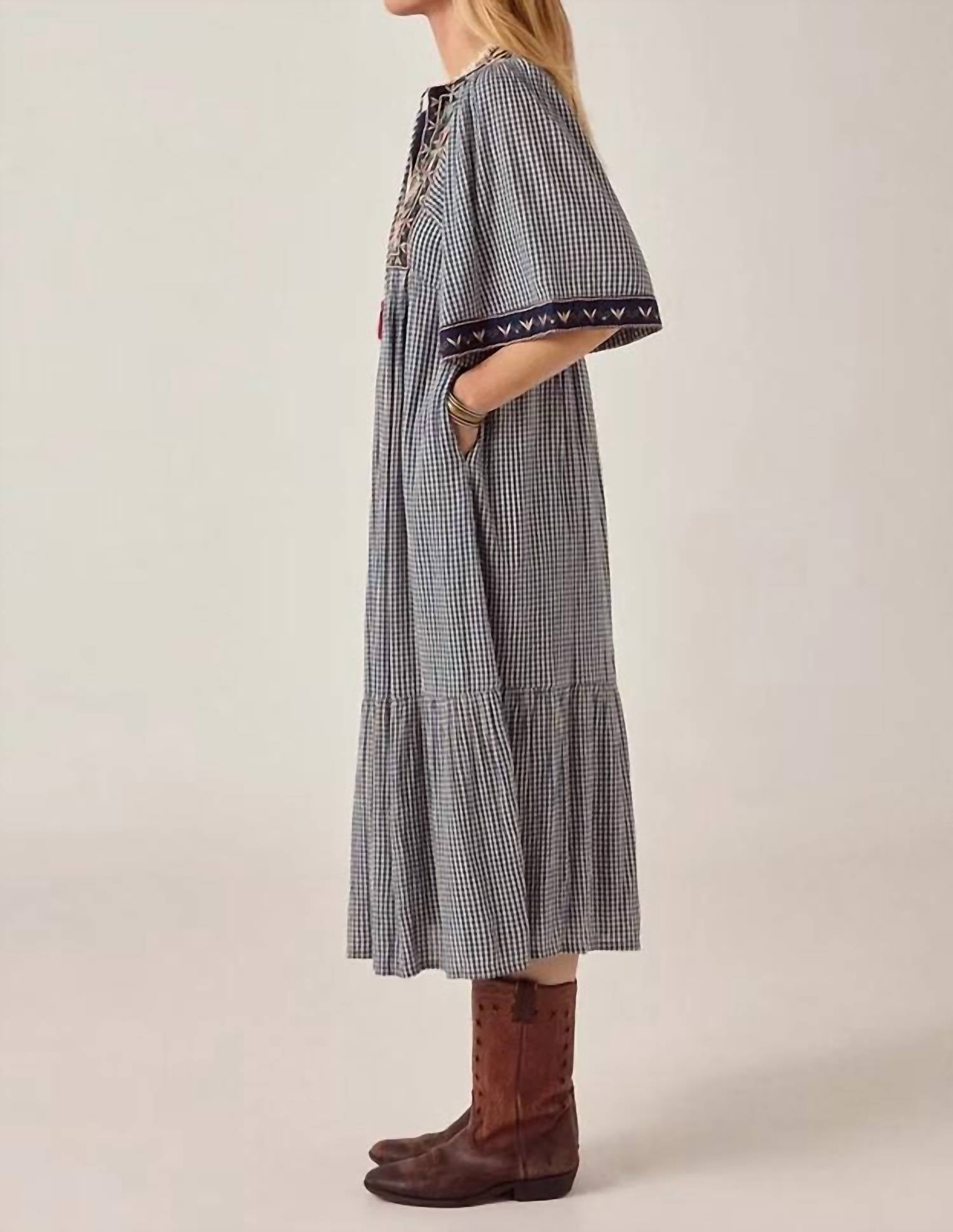 Maison Hotel - Gingham Bloom Dress