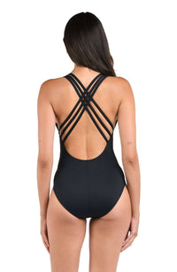 La Blanca - Women's Island Goddess Multi-strap Cross Back One Piece