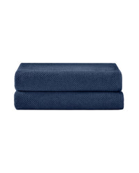 Under the Canopy Textured Organic 2 Piece Bath Towel Set in navy - item
