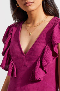 Tribal - Fitted Dress With Frill Details