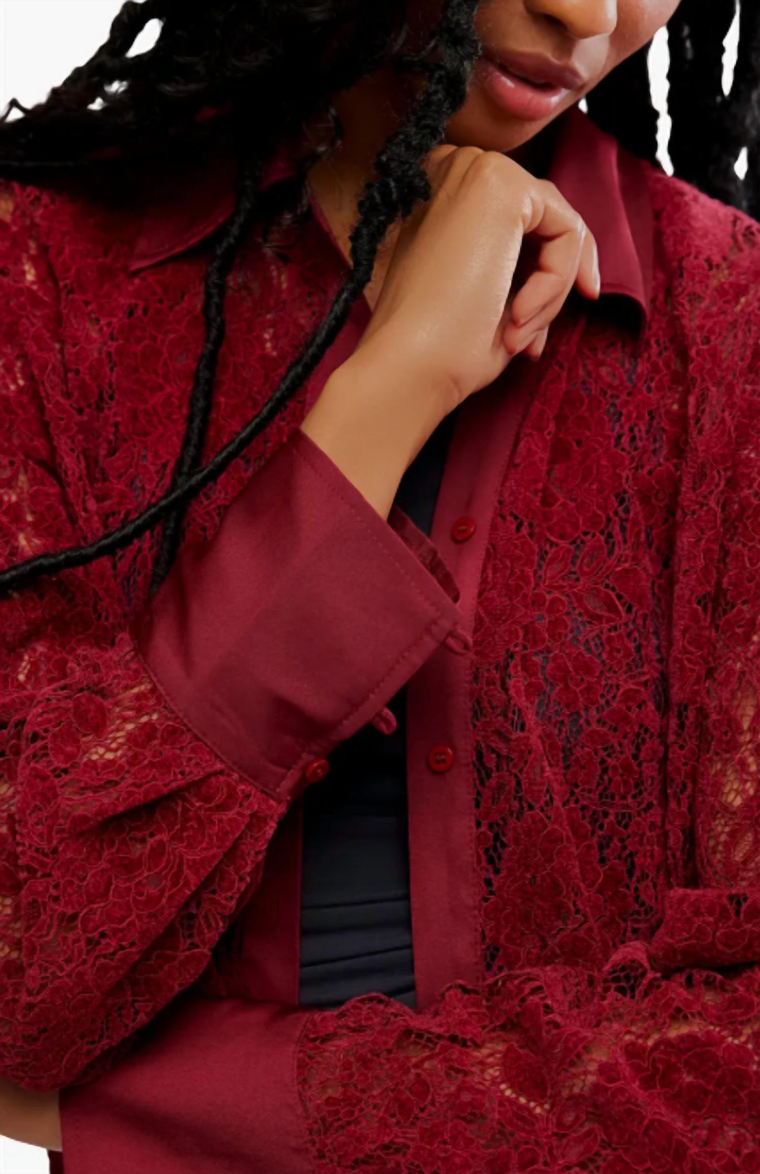 Free People - Faith Lace Button-up Shirt