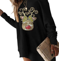 Shiying Fashion - Women's Christmas Print Sweatshirt Dress