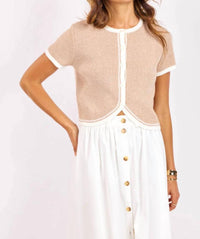Sage The Label - Dewy Short Sleeve Cardigan