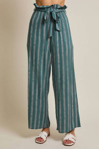Gilli - Heidi Striped Ruffle Top Pants