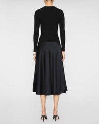 Veronica Beard Vaughn Long Sleeveless Dress in black - women's dress - alternate view