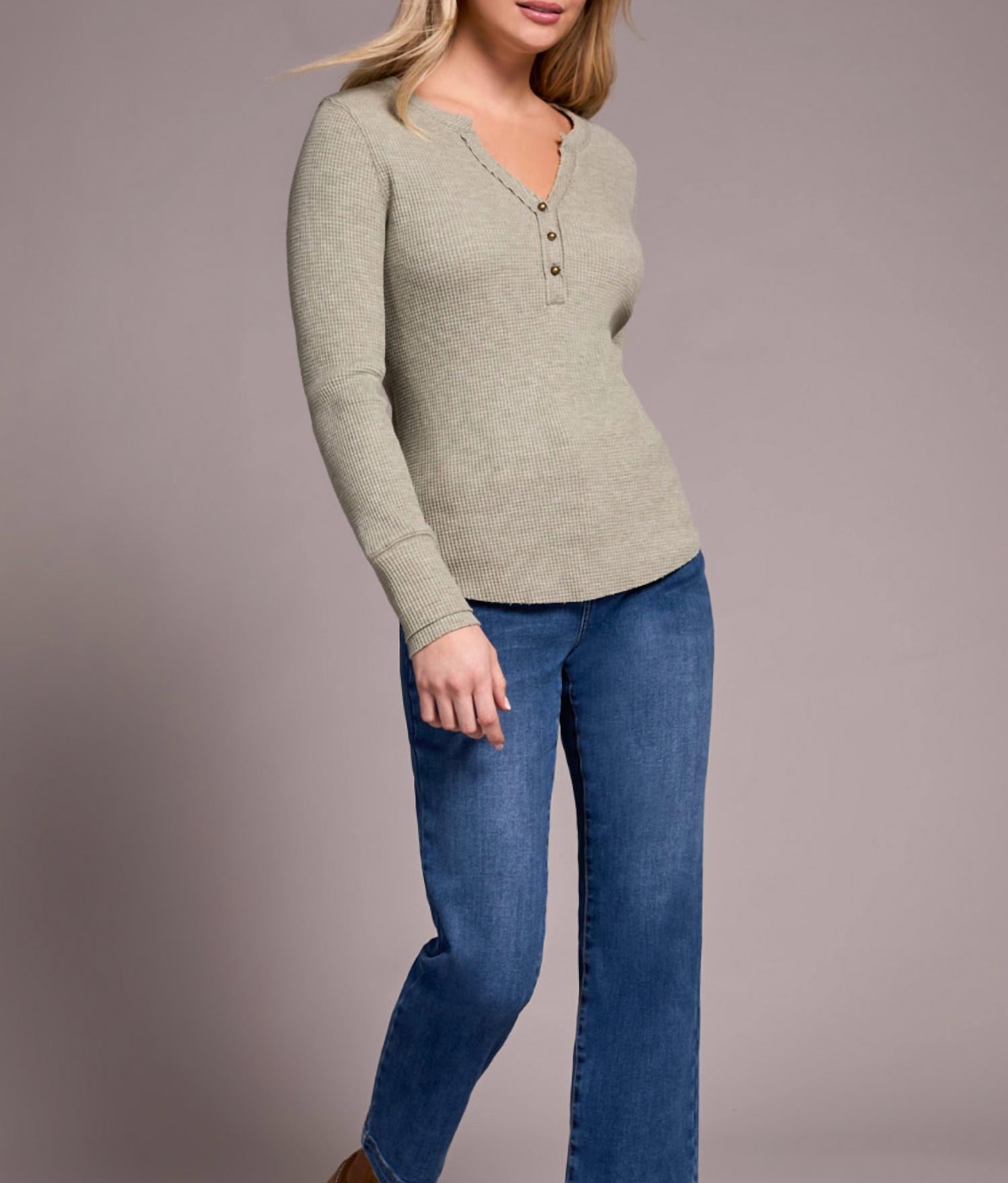 Tribal - Henley Long Sleeve Top