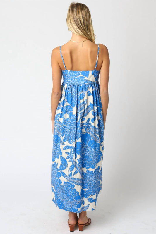 Olivaceous - Patterned Sun Maxi Dress