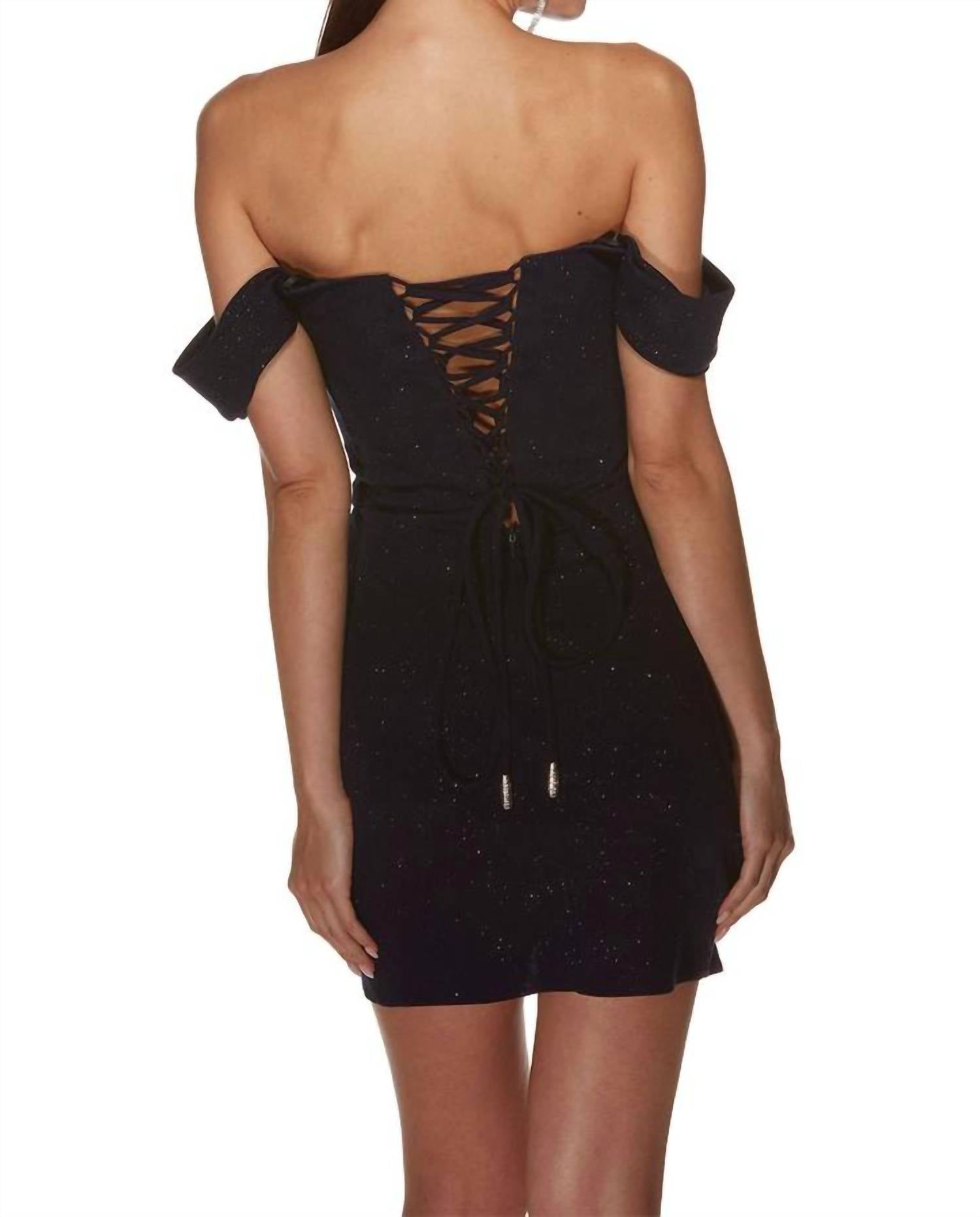 Alyce Paris - Cowl Neckline Short Dress