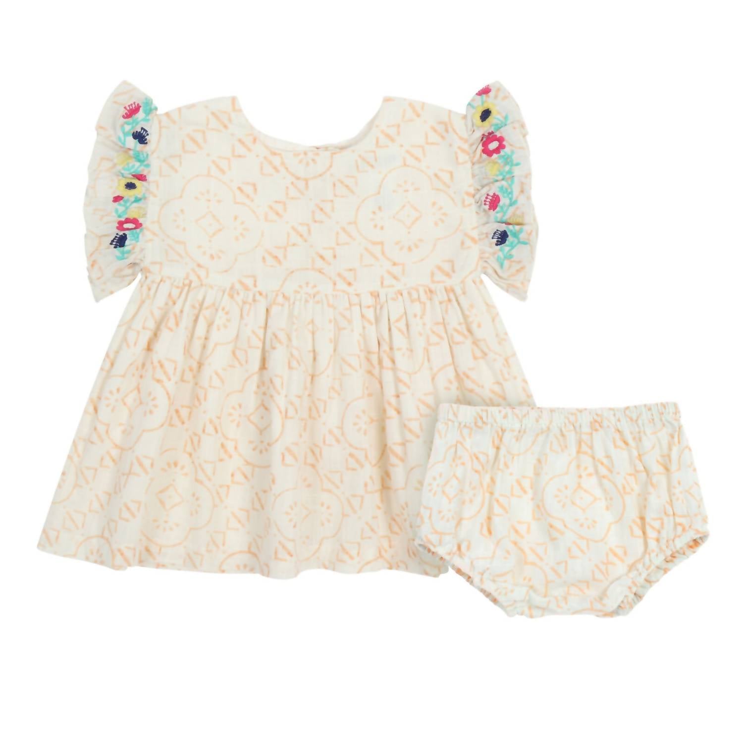 Poppet & Fox - Girl's Smock Dress With Bloomer
