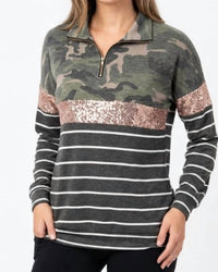 Bibi - Sequin Sargent Top