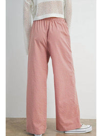 Buttermelon - Drawstring Checked Pants