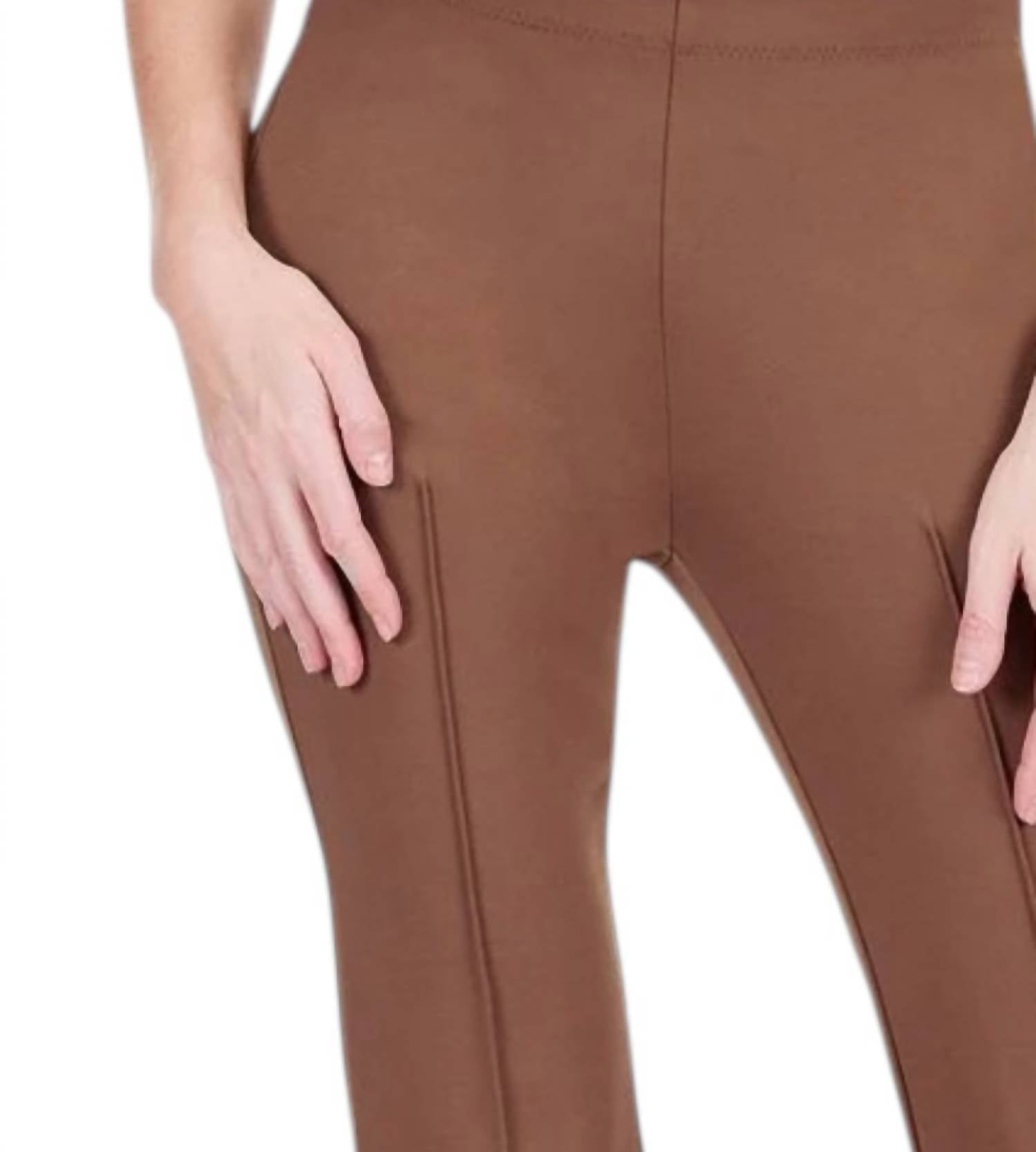 Jade - Front Seaming Ponte Bell Leg Ankle Pant