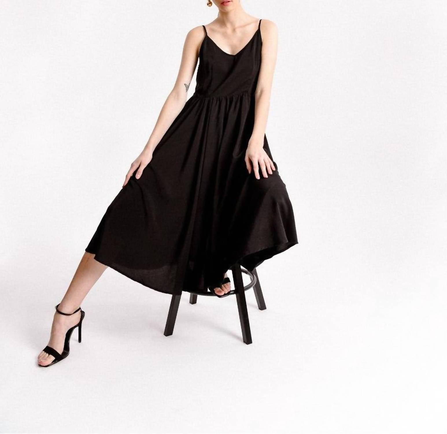 Woven Spaghetti Strap Dress