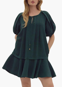entro Madison Mini Dress in forest - women's dress