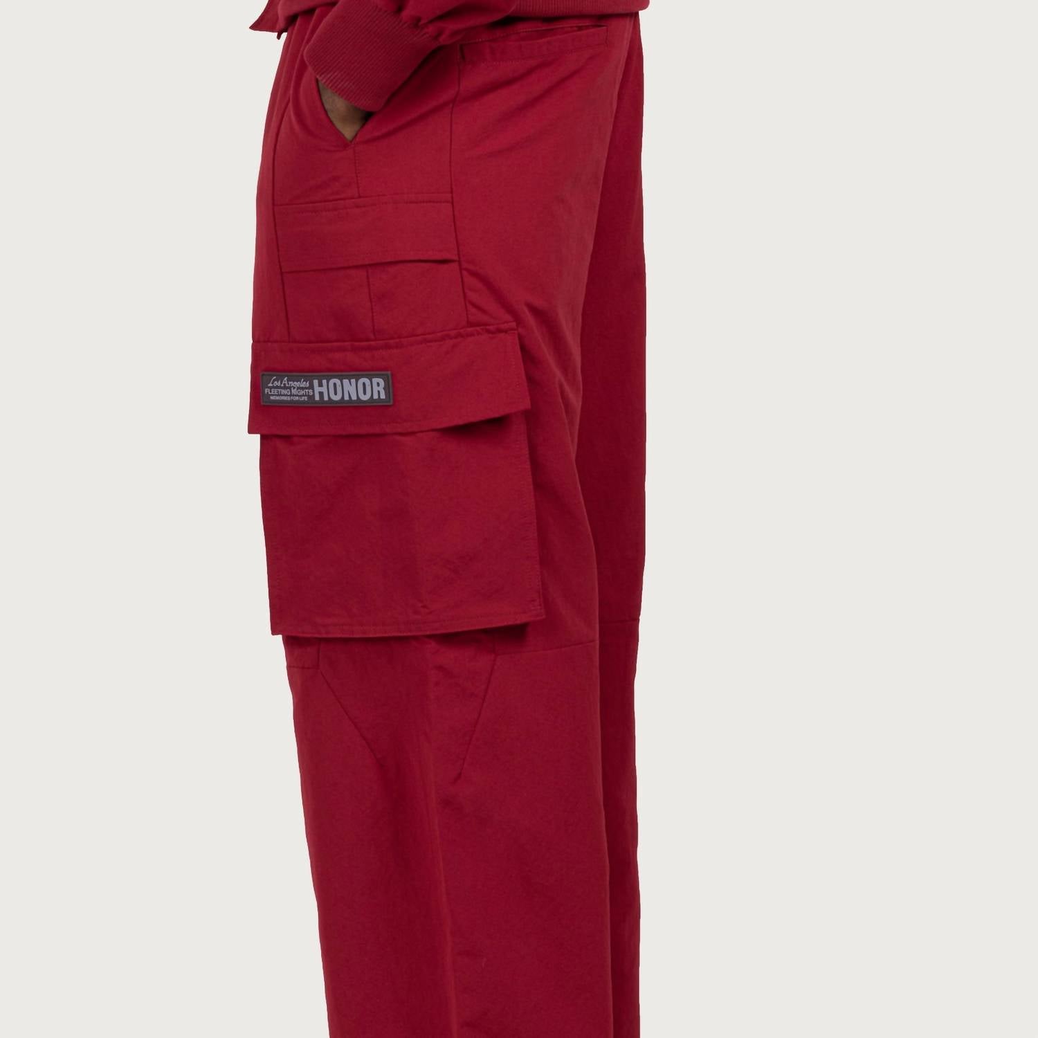 HONOR THE GIFT Men's Cargo Pant in plum - men's pants - alternate view