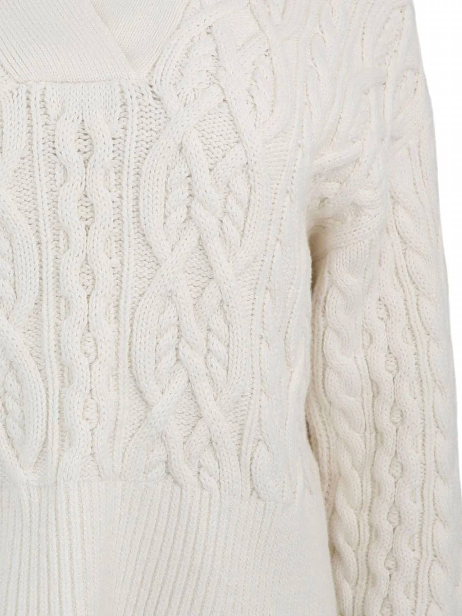SIMKHAI Kate Polo Sweater in ivory - women's sweater - view 4
