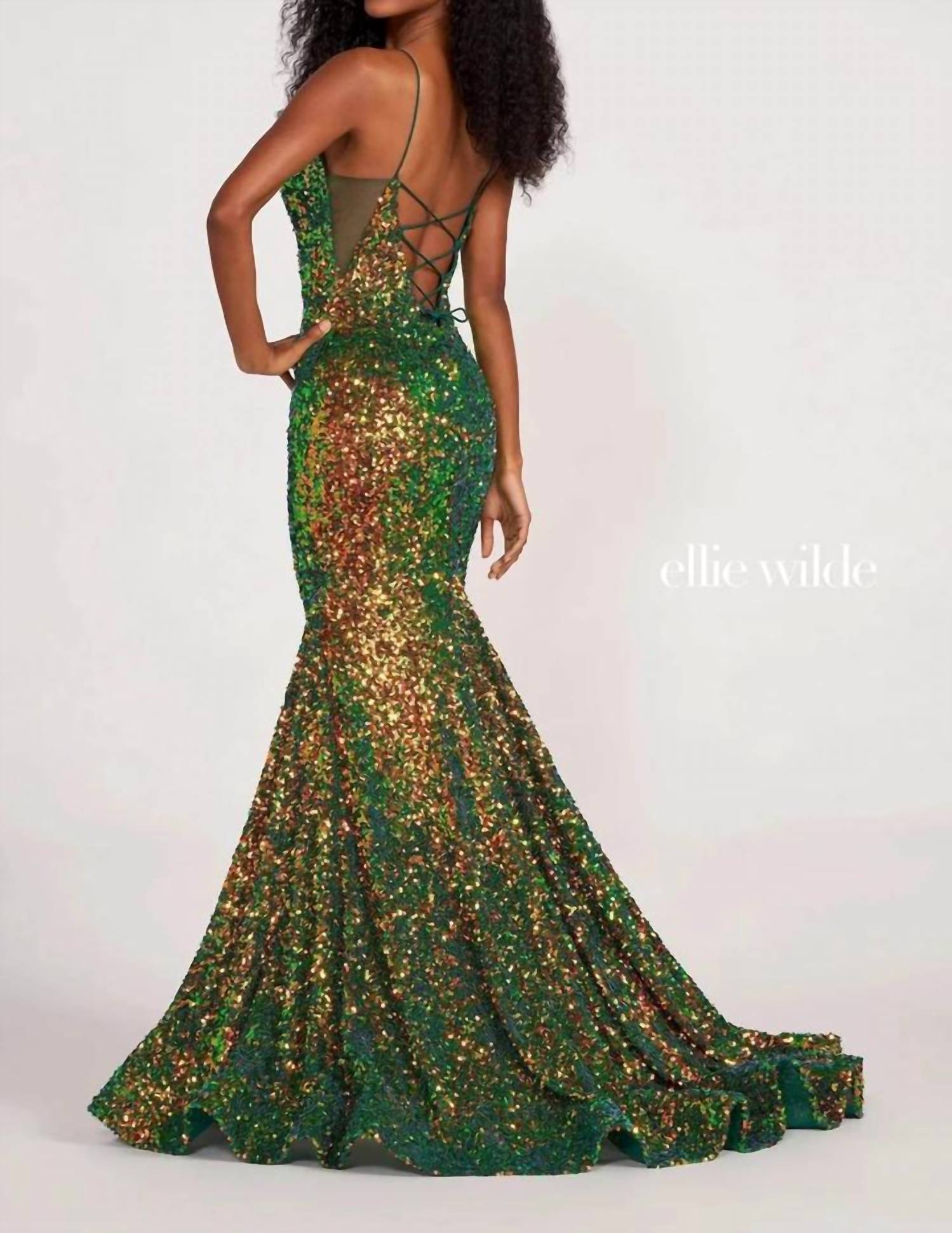 Ellie Wilde - Sequin Sleeveless Prom Gown