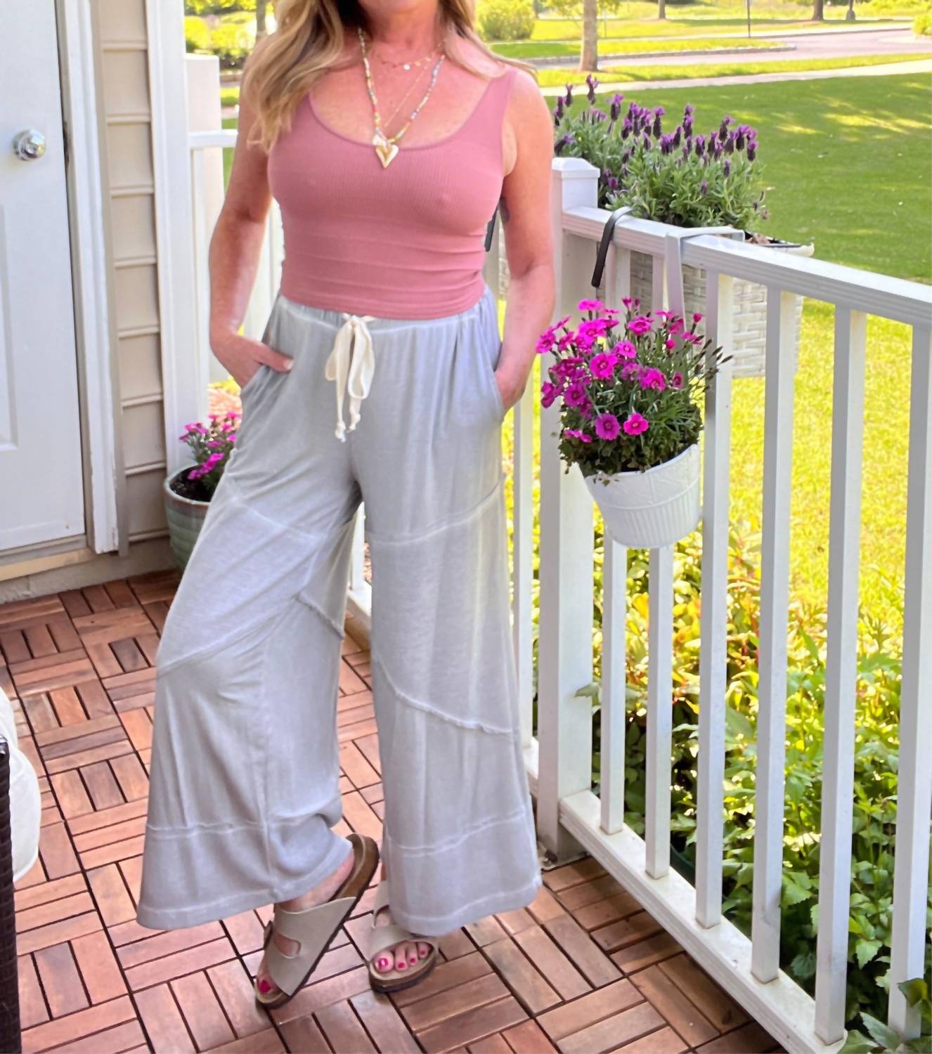 Contrast Knit Culottes