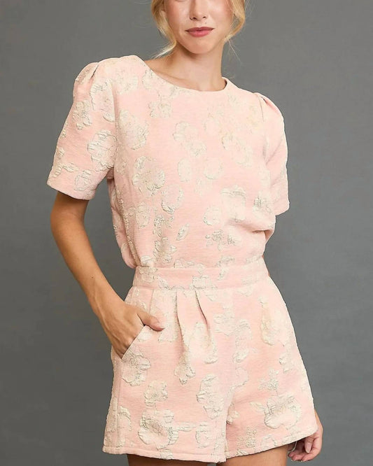 Umgee - Jacquard High Waist Shorts