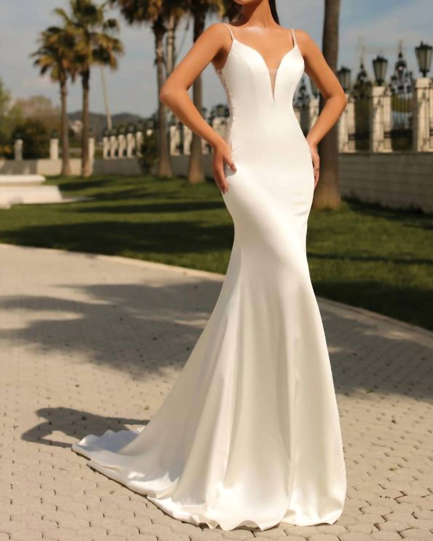 Jessica Mcclintock - Satin Open Back Gown