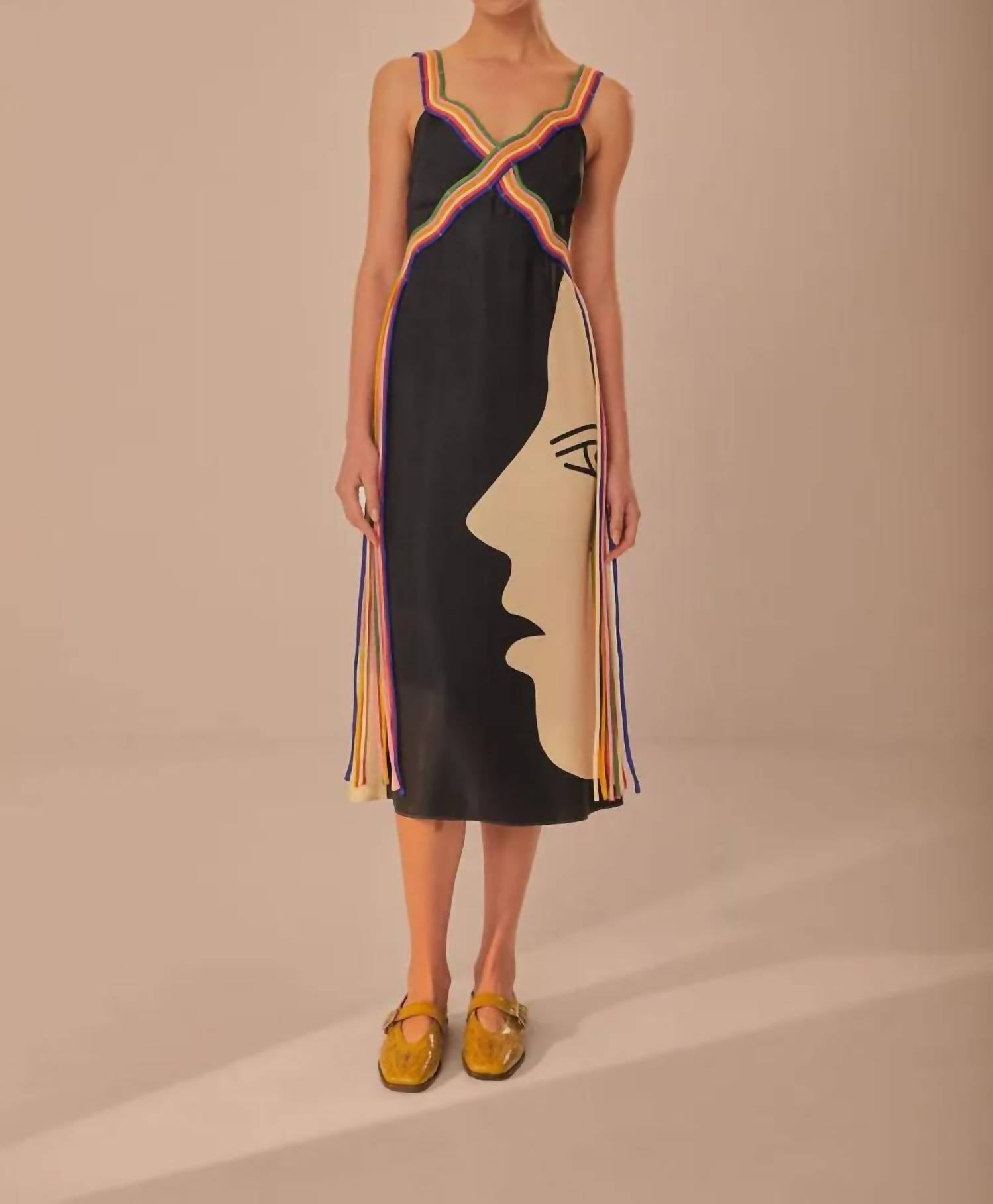 Farm Rio - Multicolor Sleeveless Midi Dress
