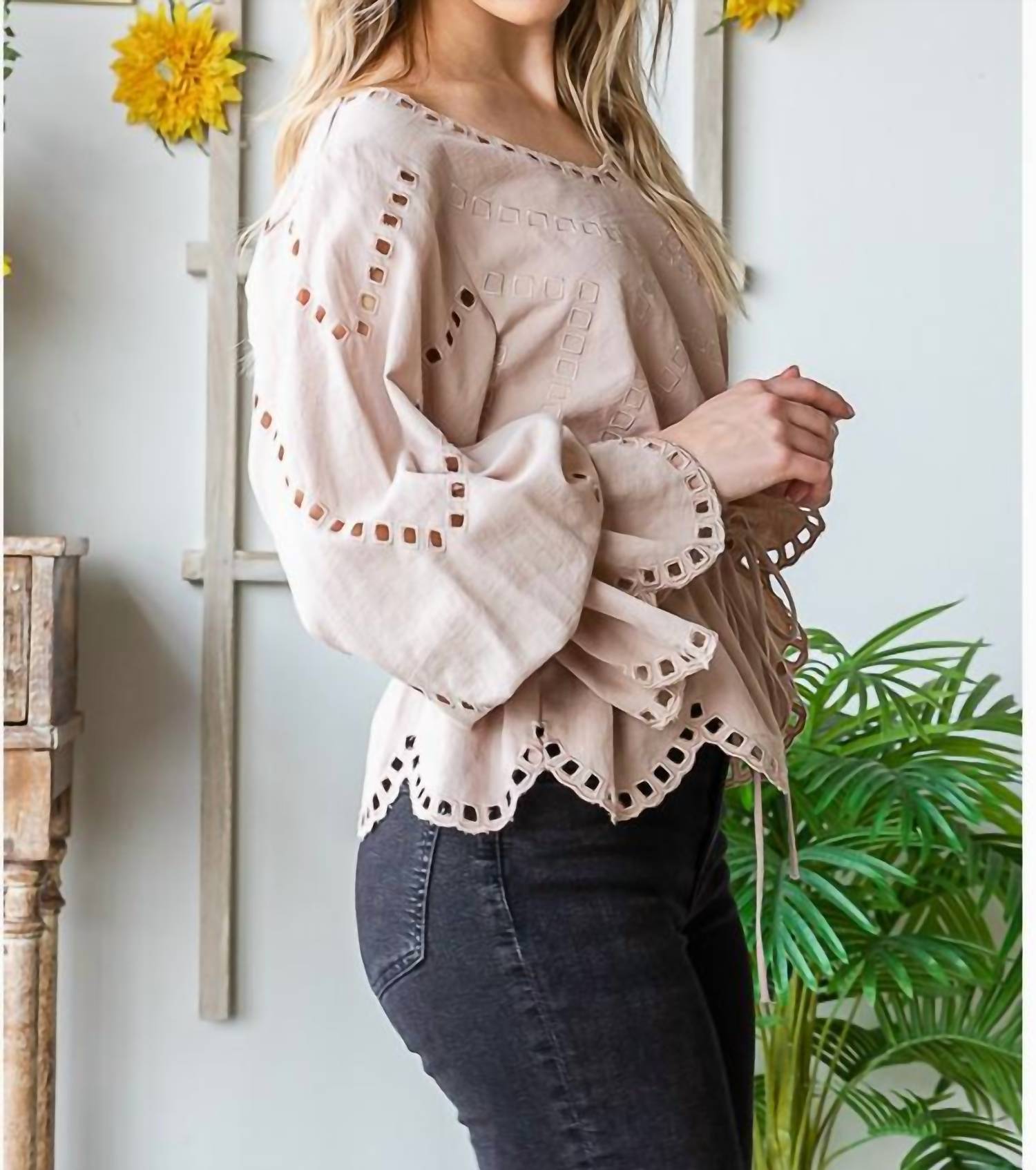 Oli & Hali - Coco Peasant Top