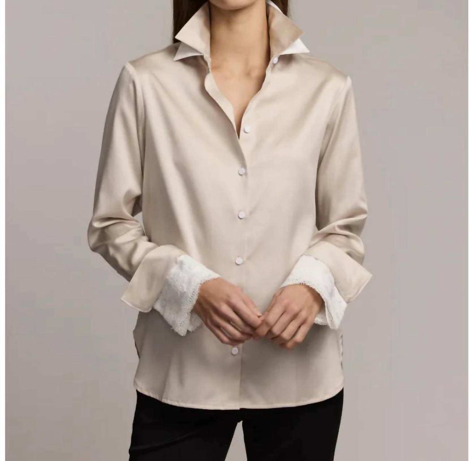 Hinson Wu - Margot Top with Lace Cuff