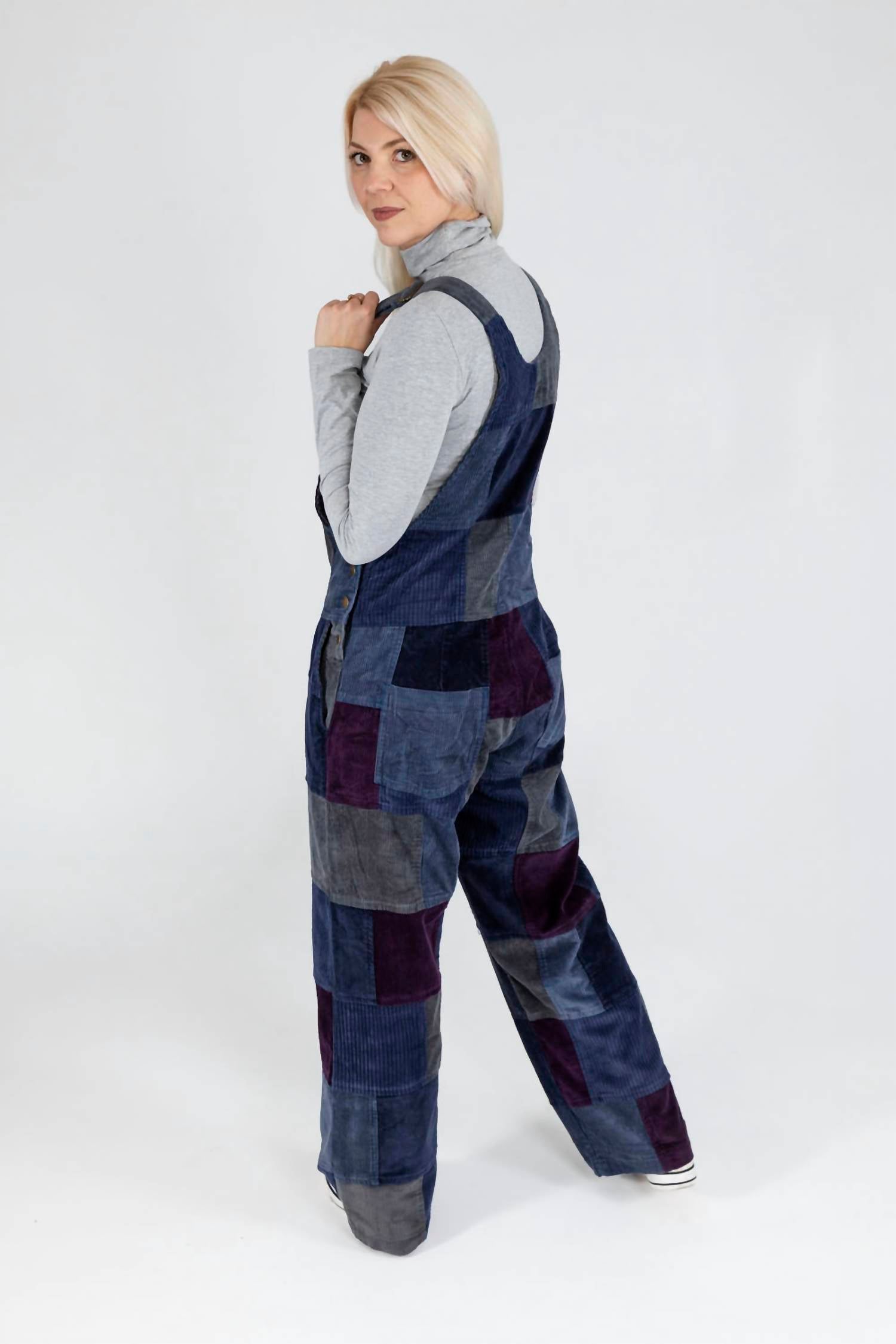 Gypsy Rose - Patchwork Corduroy Overalls