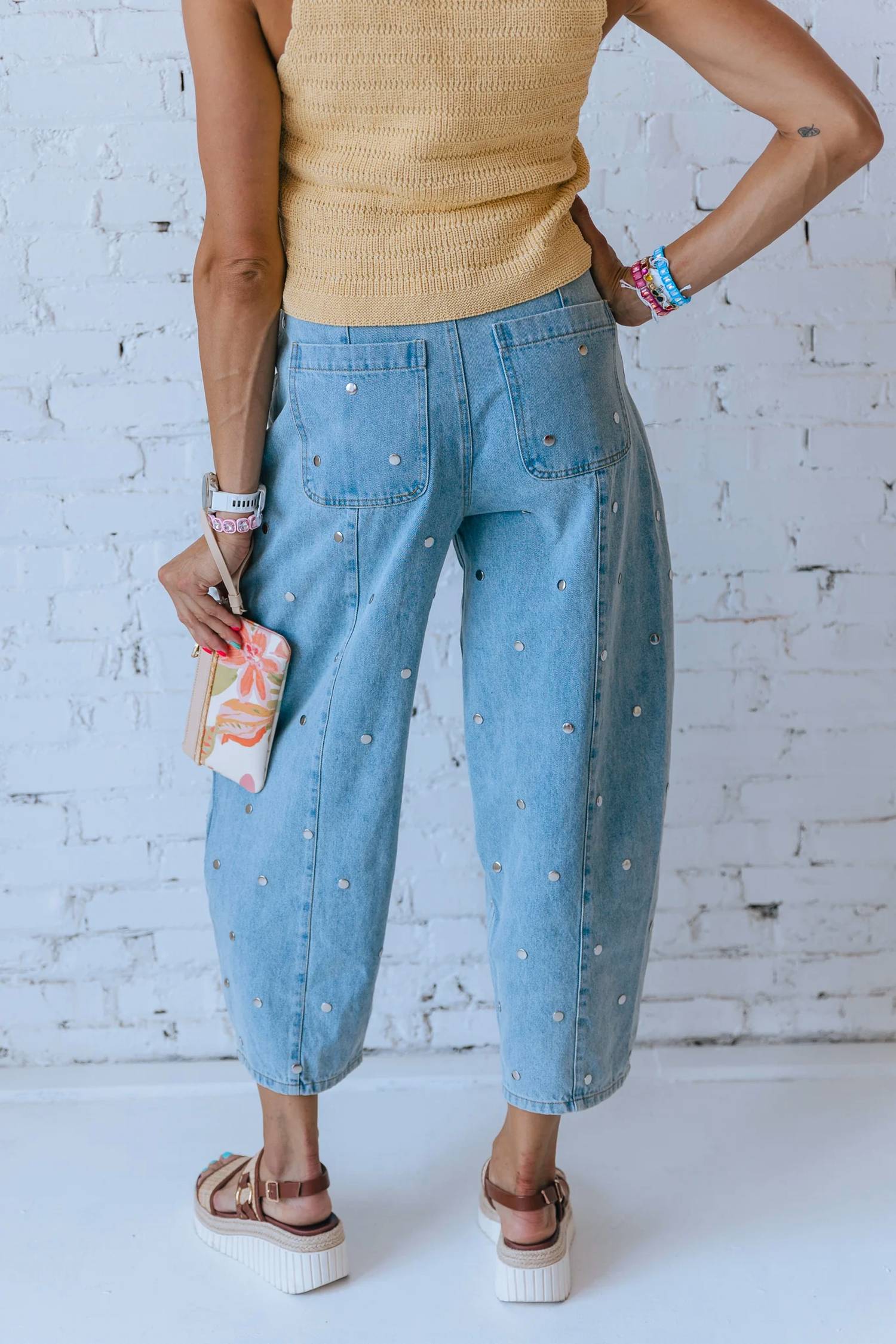 Klesis - Ella Studded Barrel Jeans