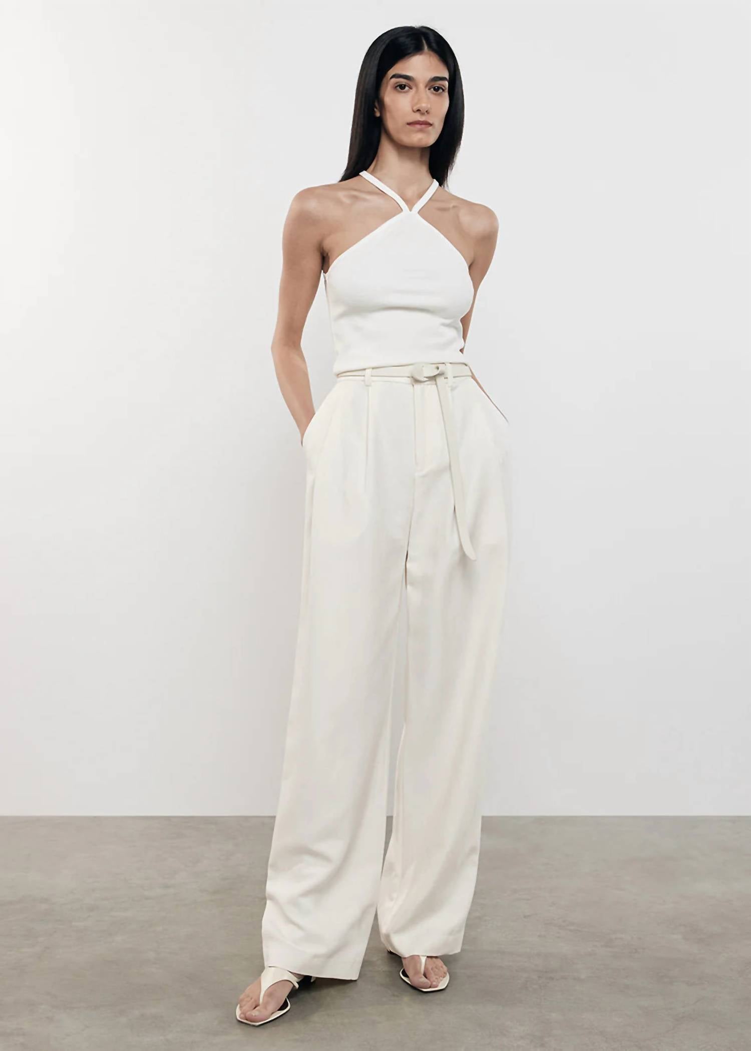 Enza Costa - Cropped Halter Tank Top