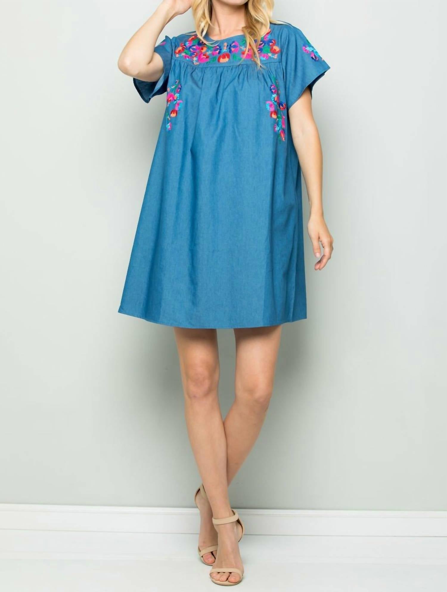 See And Be Seen - Take It Easy Embroidered Dress