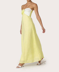 Lusana - Melody Linen Maxi Dress