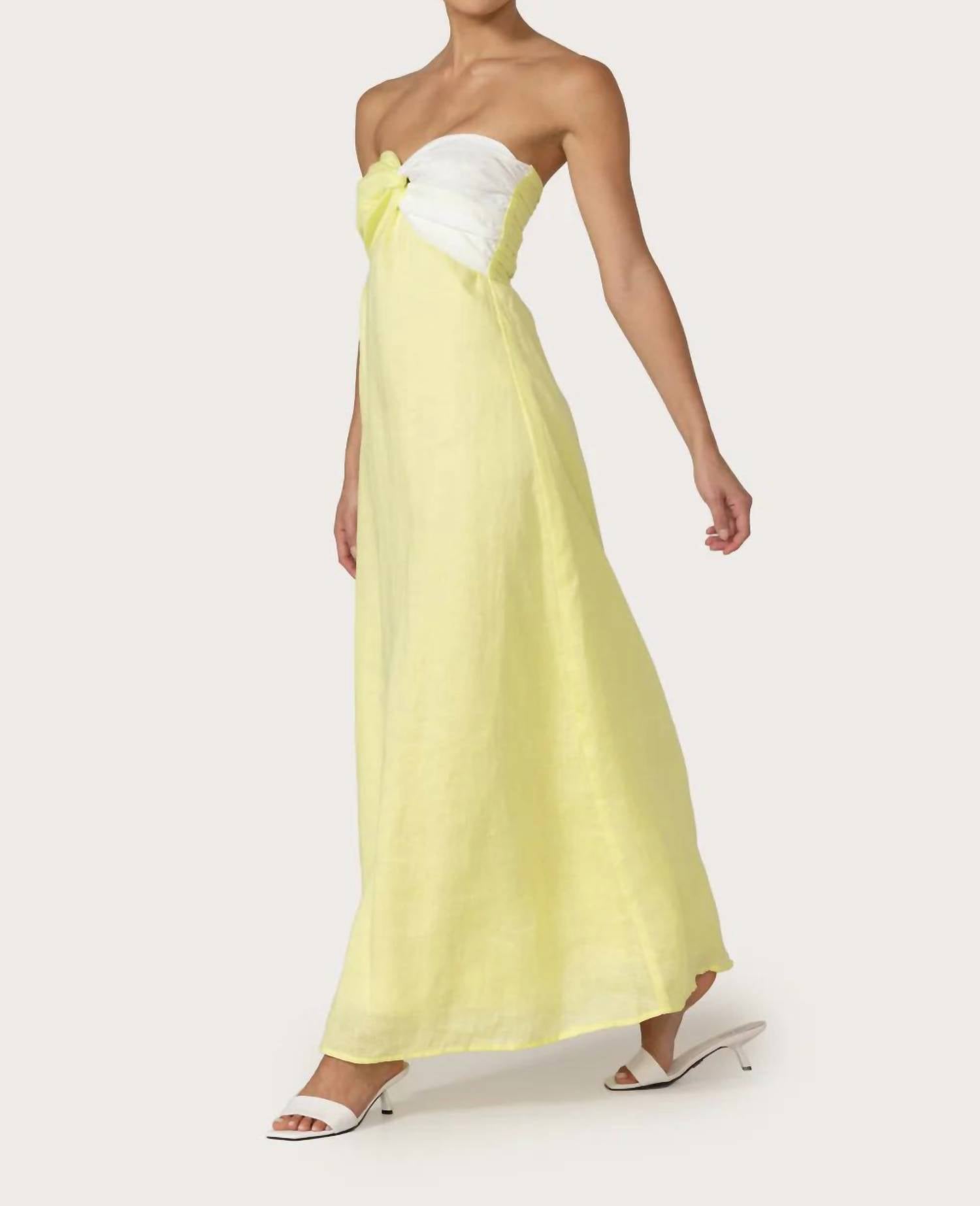 Lusana - Melody Linen Maxi Dress