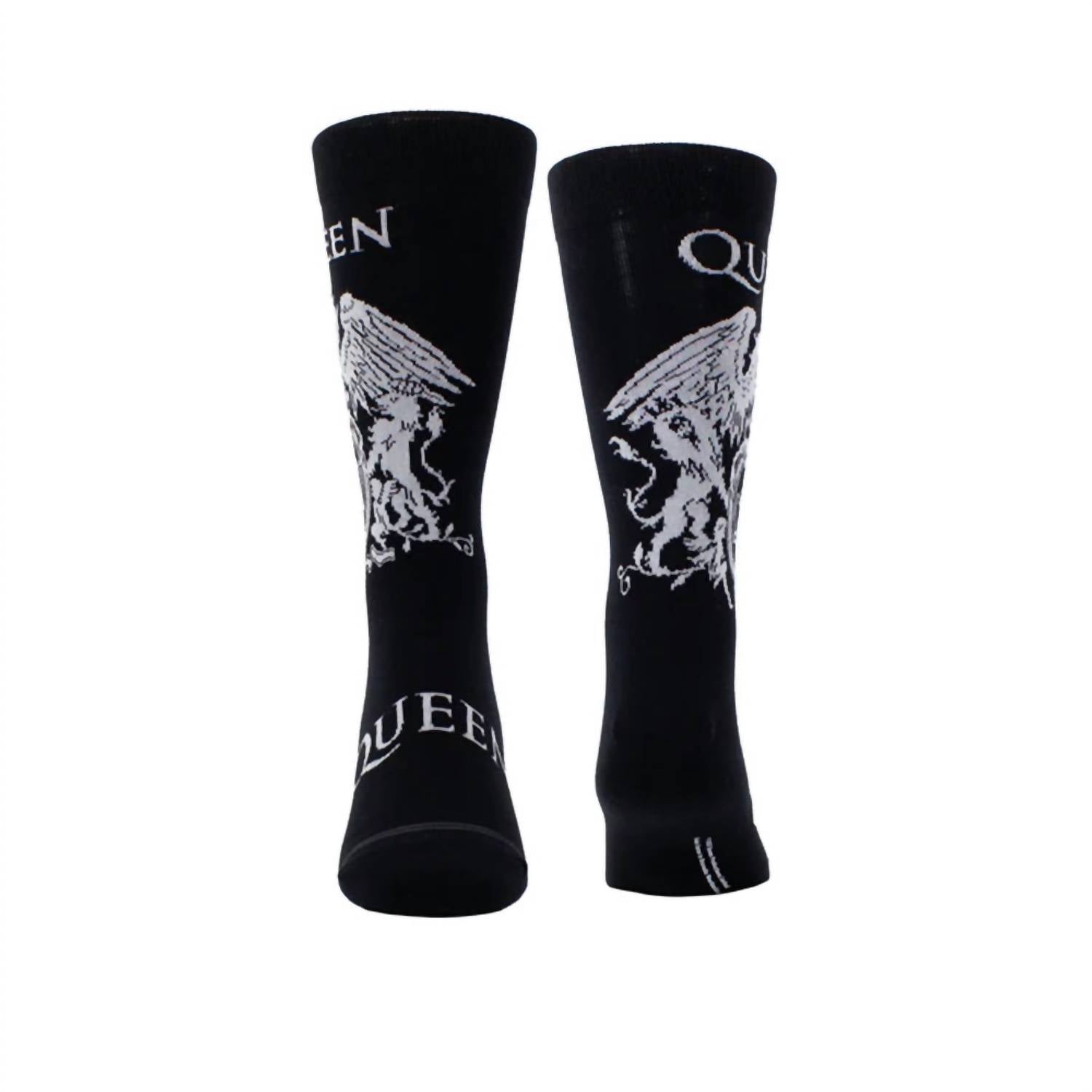 Perri’S Socks - Men's Queen White Crest Crew Sock