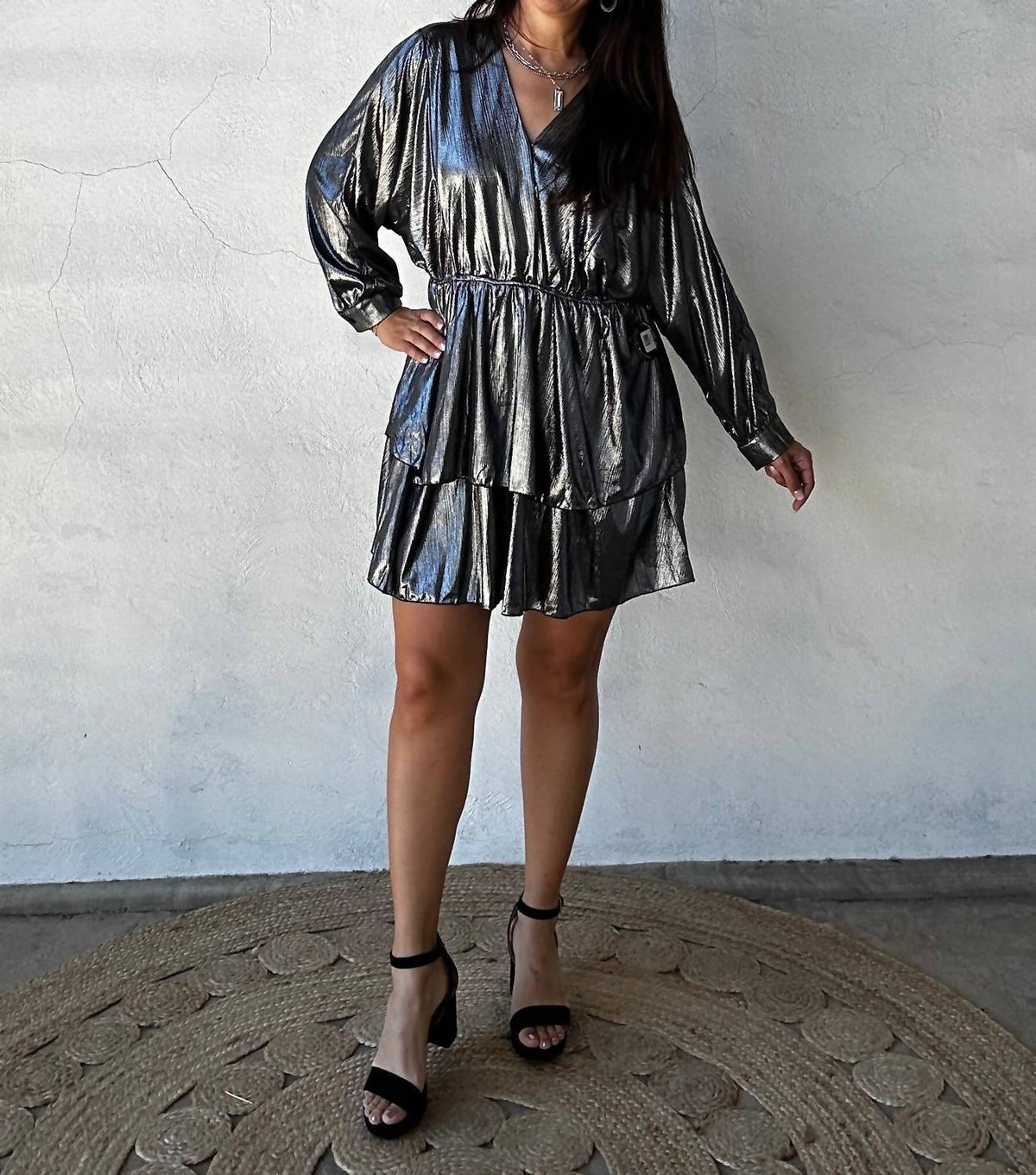 Umgee - Gunmetal Mini Dress