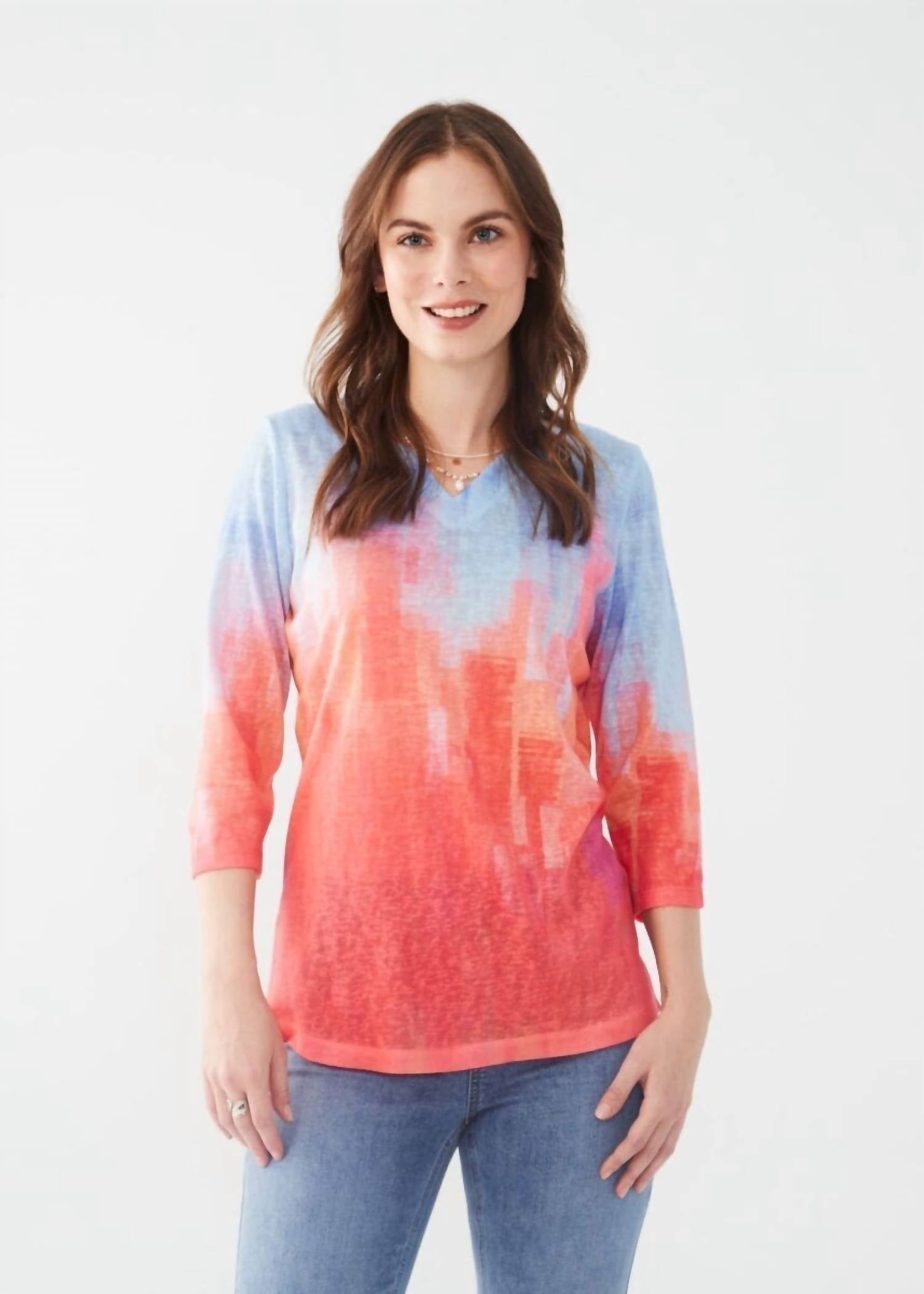 Fdj - Nisa Three Quarter Sleeve Jersey Top